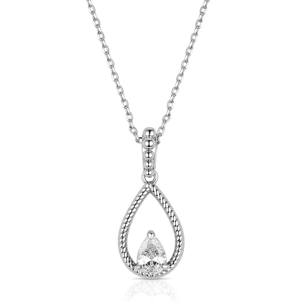 Montana Silversmiths NC6455 Necklace, Women's, Wandering Trail, Cubic Zirconia Gemstone, Brass