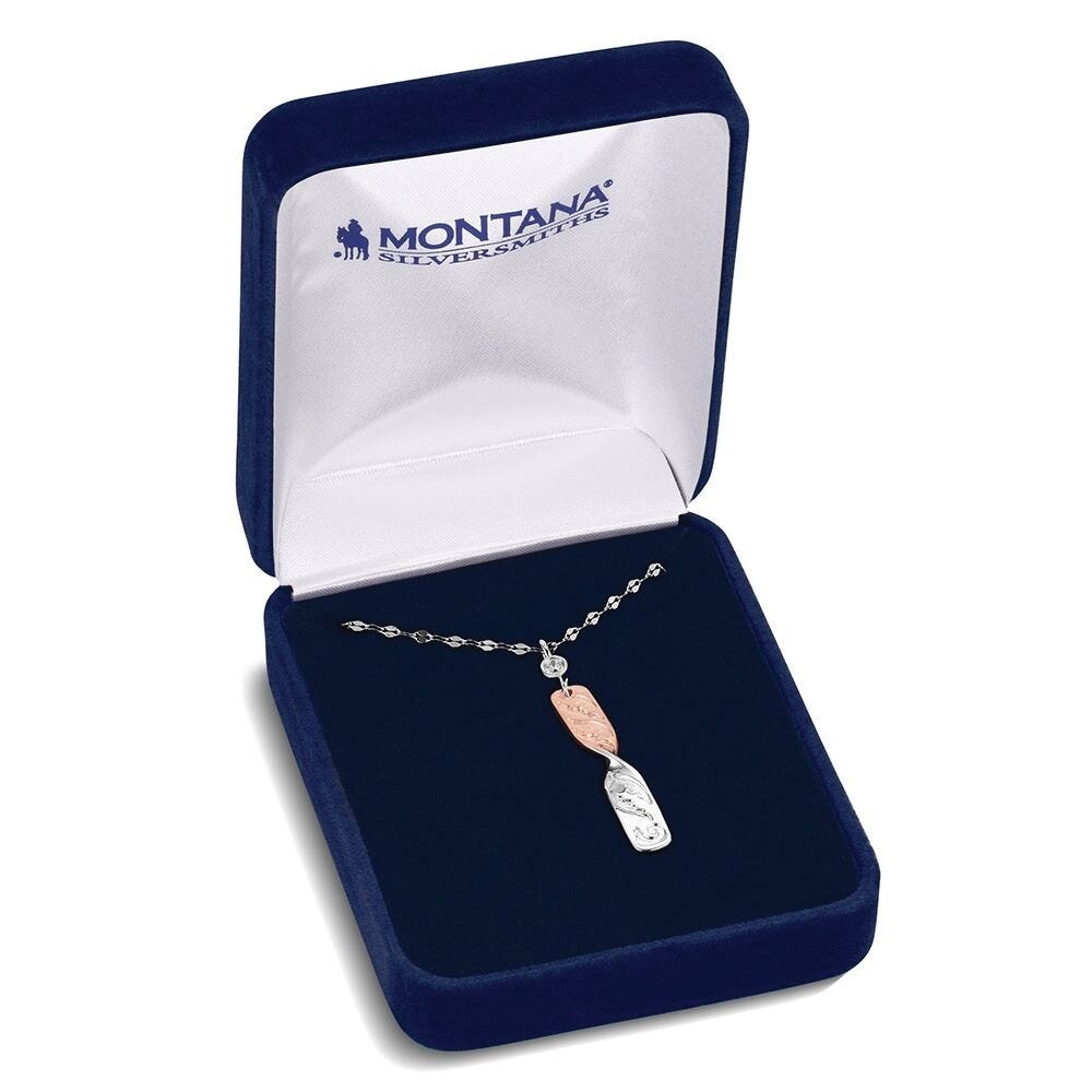 Montana Silversmiths NC6462 Necklace, Women's, One-Size, Flatland Twister, Cubic Zirconia Gemstone, Brass