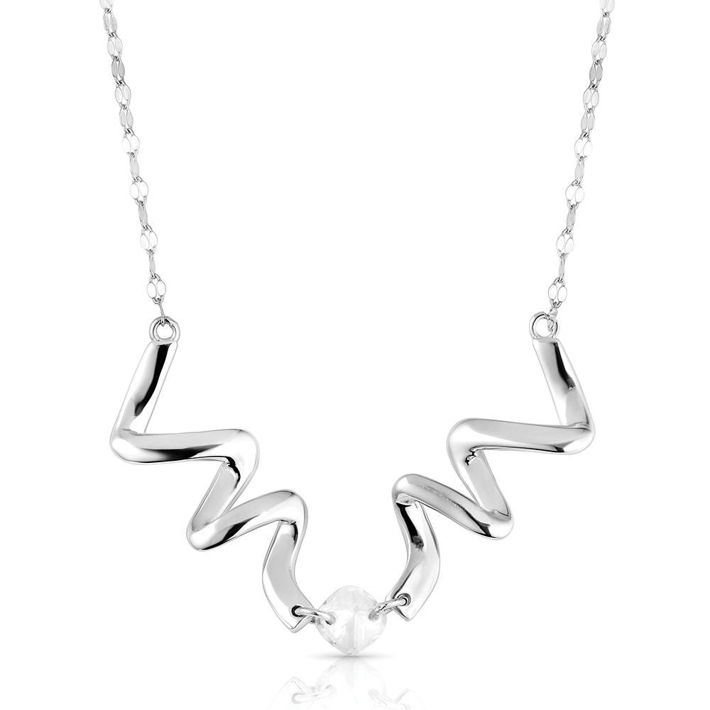 Montana Silversmiths NC6463 Necklace, Women's, One-Size, Buckaroo Bling, Cubic Zirconia Gemstone, Brass