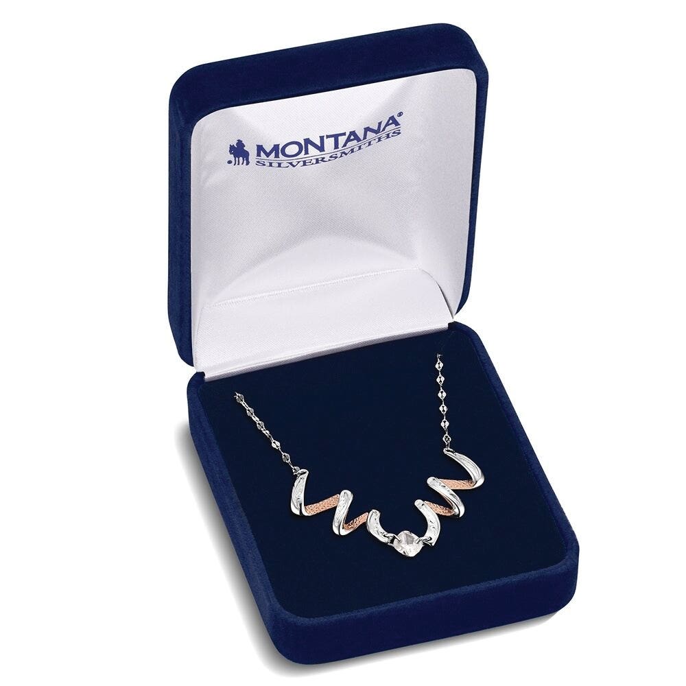 Montana Silversmiths NC6463 Necklace, Women's, One-Size, Buckaroo Bling, Cubic Zirconia Gemstone, Brass