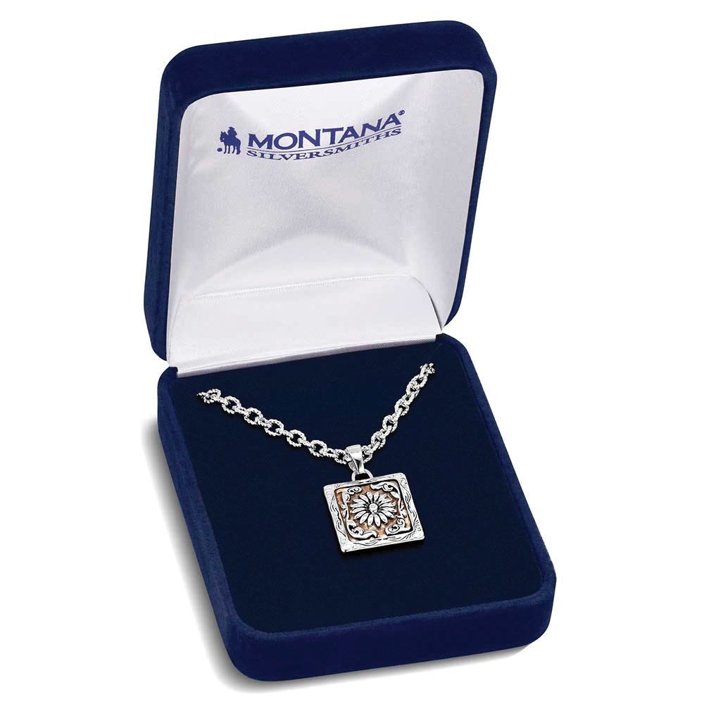 Montana Silversmiths NC6464 Necklace, Women's, One-Size, Ranch House Floral, Zinc Alloy
