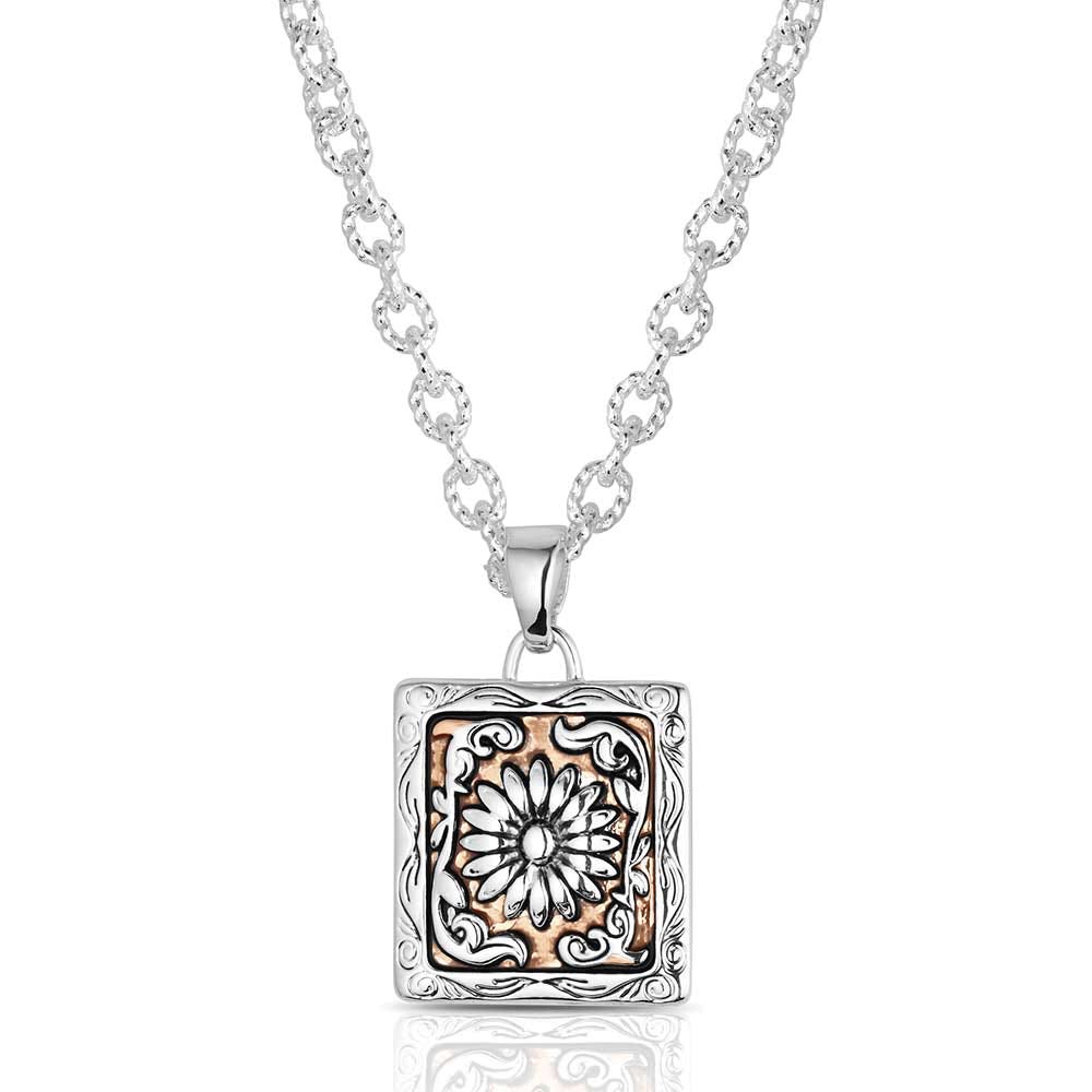 Montana Silversmiths NC6464 Necklace, Women's, One-Size, Ranch House Floral, Zinc Alloy