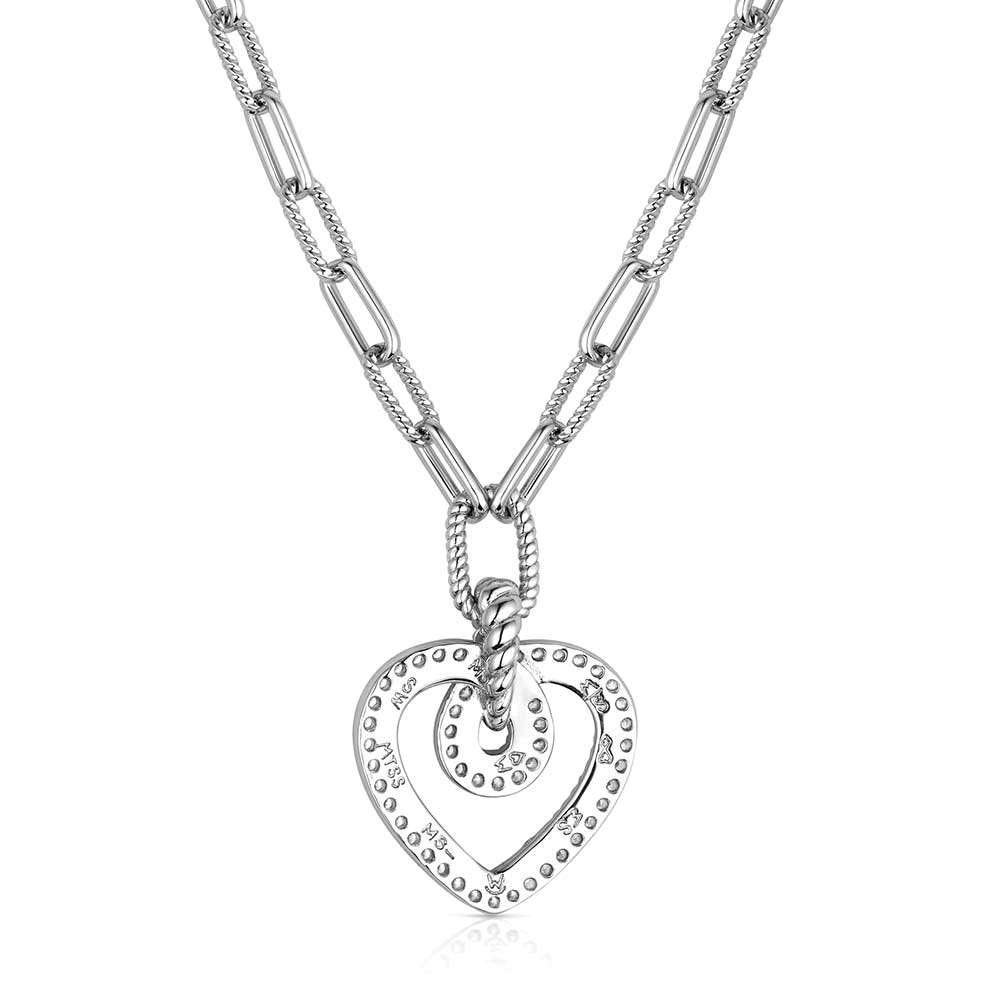 Montana Silversmiths NC6472 Necklace, Women's, One-Size, Heart of Radiance Crystal, Cubic Zirconia Gemstone, Brass