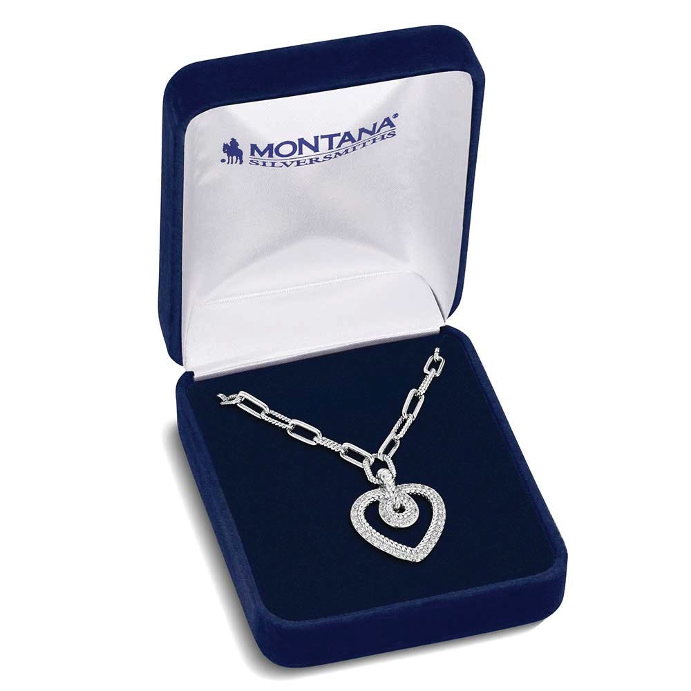 Montana Silversmiths NC6472 Necklace, Women's, One-Size, Heart of Radiance Crystal, Cubic Zirconia Gemstone, Brass
