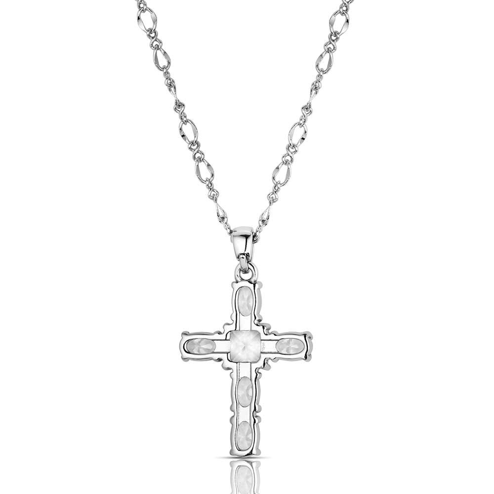 Montana Silversmiths NC6478 Necklace, Women's, One-Size, Pure Light Cross, Cubic Zirconia Gemstone, Brass