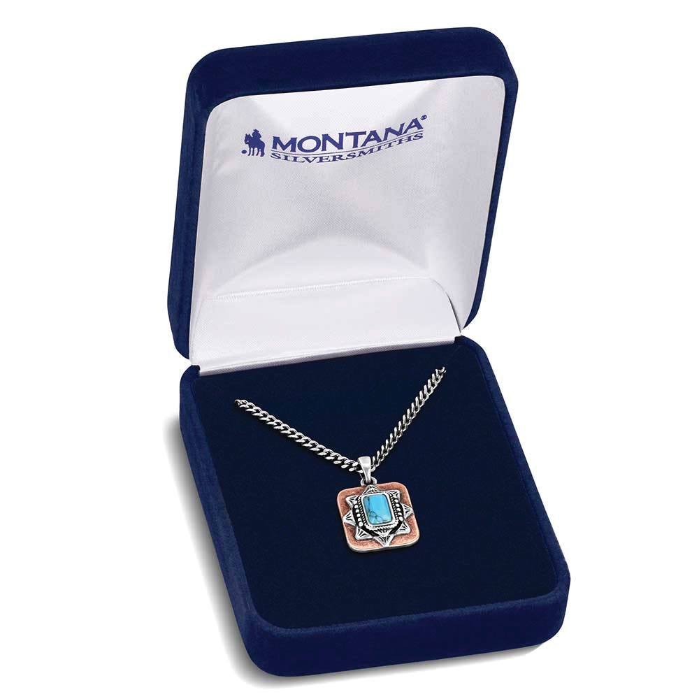 Montana Silversmiths NC6480 Necklace, Women's, One-Size, Sienna Canyon, Turquoise Gemstone, Blue Gemstone, Zinc Alloy