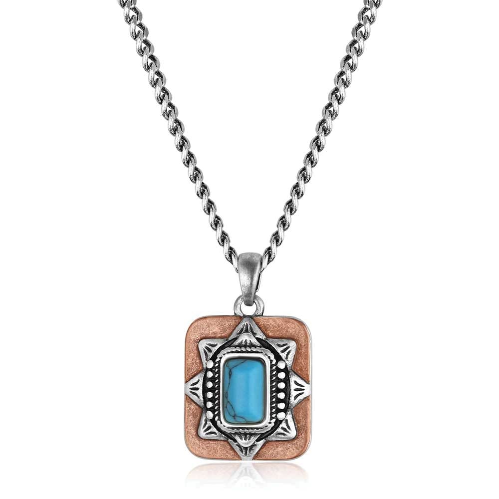 Montana Silversmiths NC6480 Necklace, Women's, One-Size, Sienna Canyon, Turquoise Gemstone, Blue Gemstone, Zinc Alloy