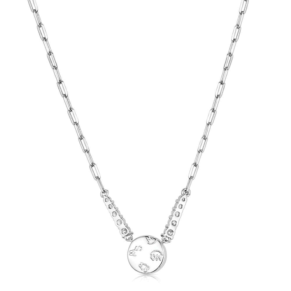 Montana Silversmiths NC6482 Necklace, One-Size, Desert Moonlight, Cubic Zirconia, Turquoise Gemstone, Brass