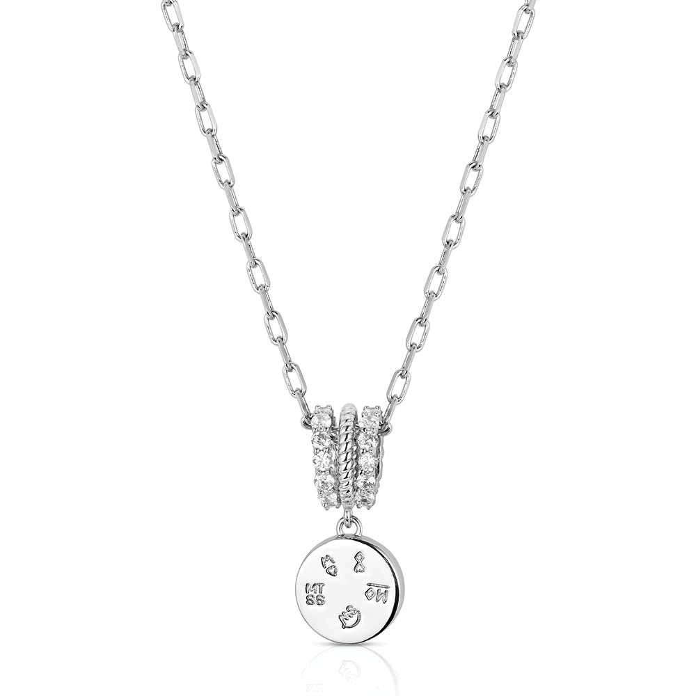 Montana Silversmiths NC6483 Necklace, Women's, One-Size, Trailing, Cubic Zirconia, Turquoise Gemstone, Brass