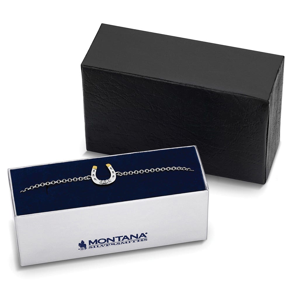 Montana Silversmiths QBC6429 Bracelet, Lucky Harmony, Cubic Zirconia Gemstone, Brass
