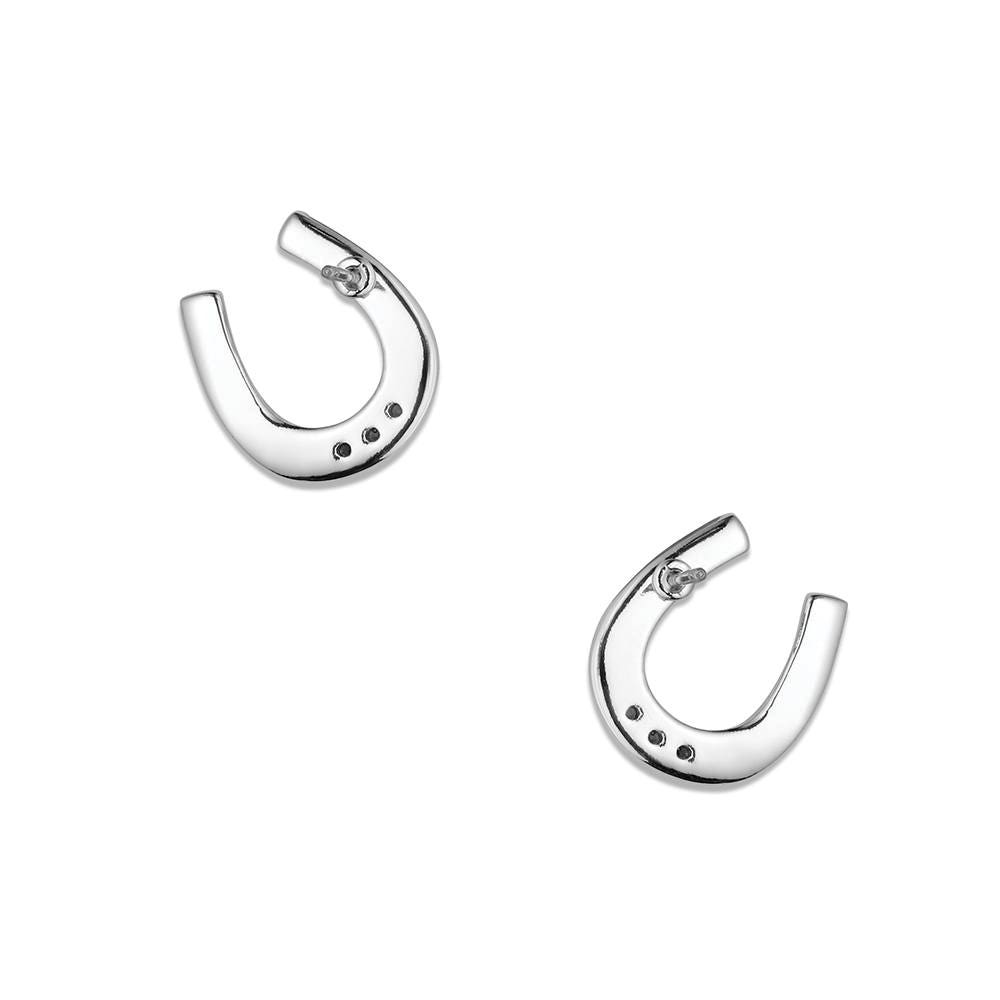 Montana Silversmiths QER6429 Earrings, Stud, Women's, Lucky Harmony, Cubic Zirconia Gemstone, Brass/Stainless Steel