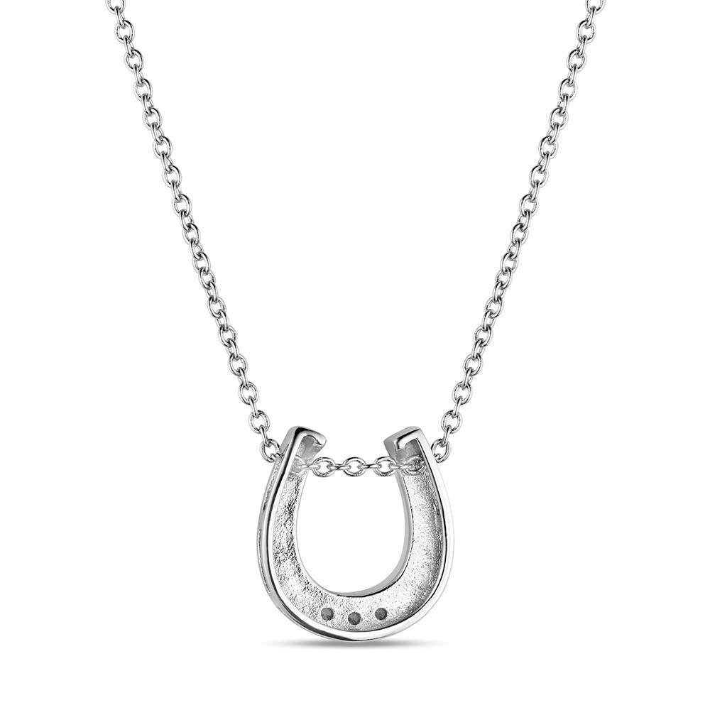 Montana Silversmiths QNC6429 Necklace, Women's, One-Size, Lucky Harmony, Cubic Zirconia Gemstone, Clear Gemstone, Brass