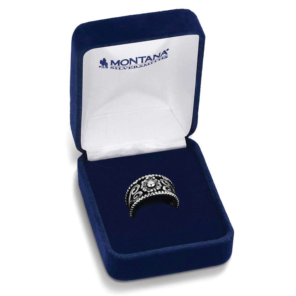 Montana Silversmiths RG6466 Ring, Cuff, Women's, One-Size, Blooming Scroll, Brass