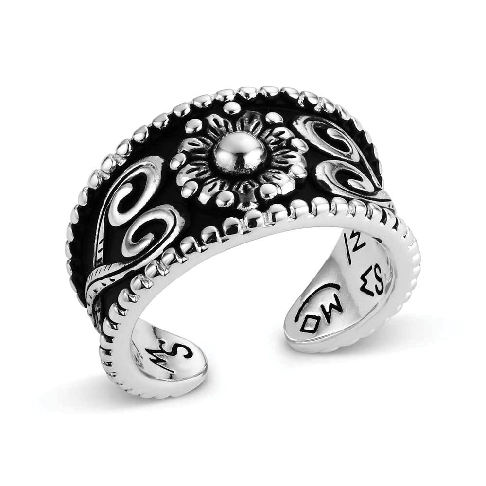 Montana Silversmiths RG6466 Ring, Cuff, Women's, One-Size, Blooming Scroll, Brass