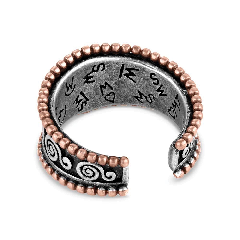 Montana Silversmiths RG6480 Ring, Cuff, Women's, One-Size, Sienna Canyon, Turquoise Gemstone, Blue Gemstone, Brass