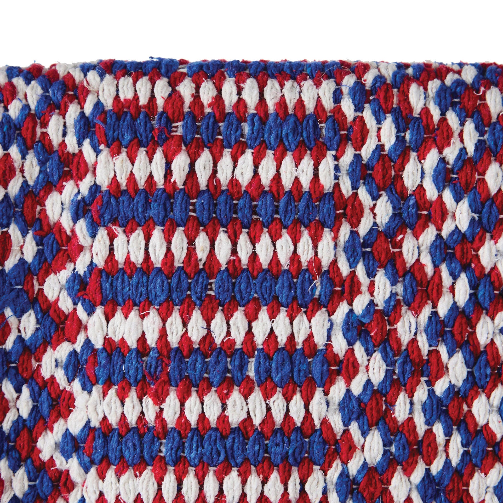 Mayatex 1340-76 Double Weave Saddle Blanket, Acrylic Blend, Blue/Cream/Red