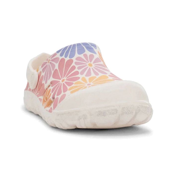 Western Chief 212810113H-CRM-6 Easies Clogs, 6, Cream, EVA/Rubber Upper, Contoured Heel Strap Closure