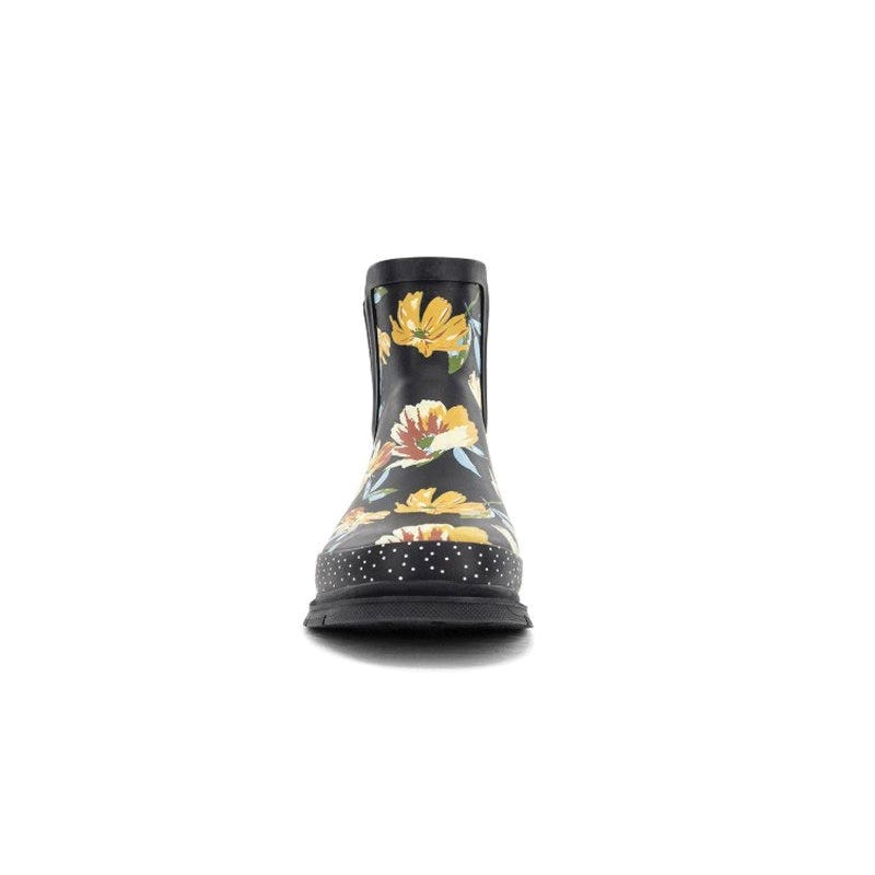 Western Chief 21409418P-BLK-11 Rain Boots, 11, Floral, Black, Rubber Upper