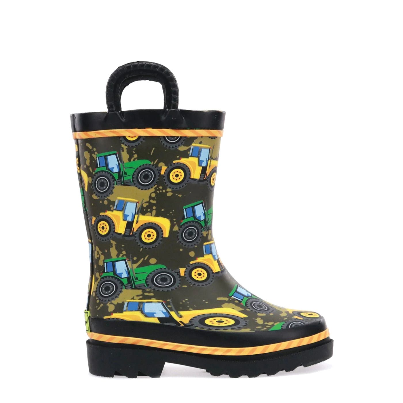 Western Chief 2410788B-Tup-2 Rain Boots, 2, 8-2/3 in W, Tractor, Taupe, Rubber Upper