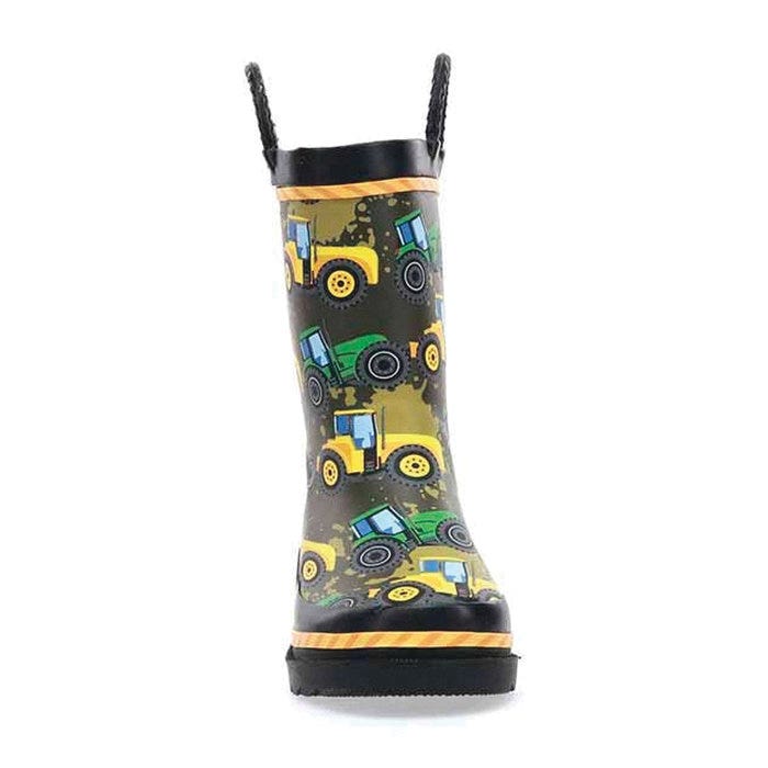 Western Chief 2410788B-Tup-3 Rain Boots, 3, 9 in W, Tractor, Taupe, Rubber Upper