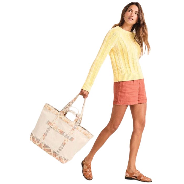 Pendleton Astoria Series 38589Z-41194-IVRY Canvas Tote, L, Ponderosa, Ivory