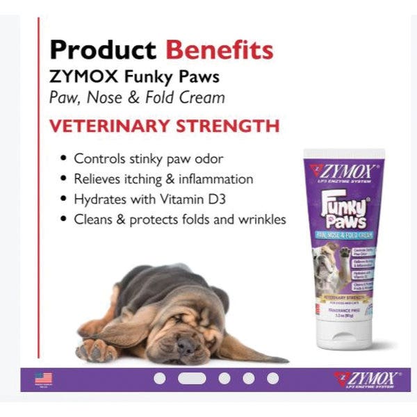 Zymox RZFP032 Funky Paw Cream, 3.2 oz Tube