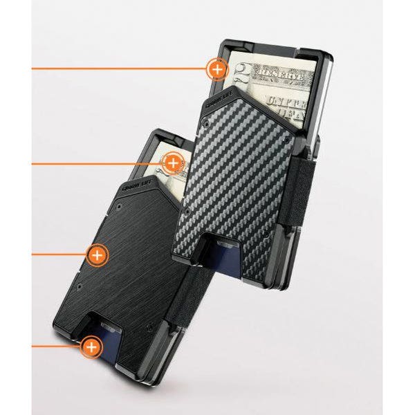 Groove Life Groove Wallet Stealth Series WLT6-001-03 Wallet, Slim, Carbon Fiber