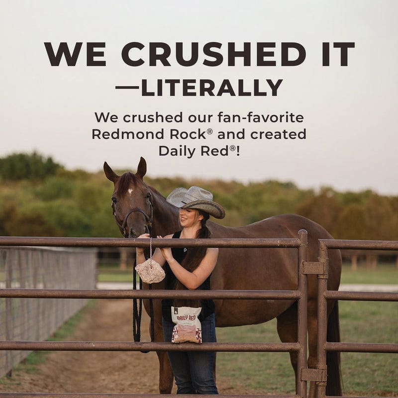 Redmond Daily Red Crushed Series Horse Mineral Supplement, Powder, 25 lb Bag