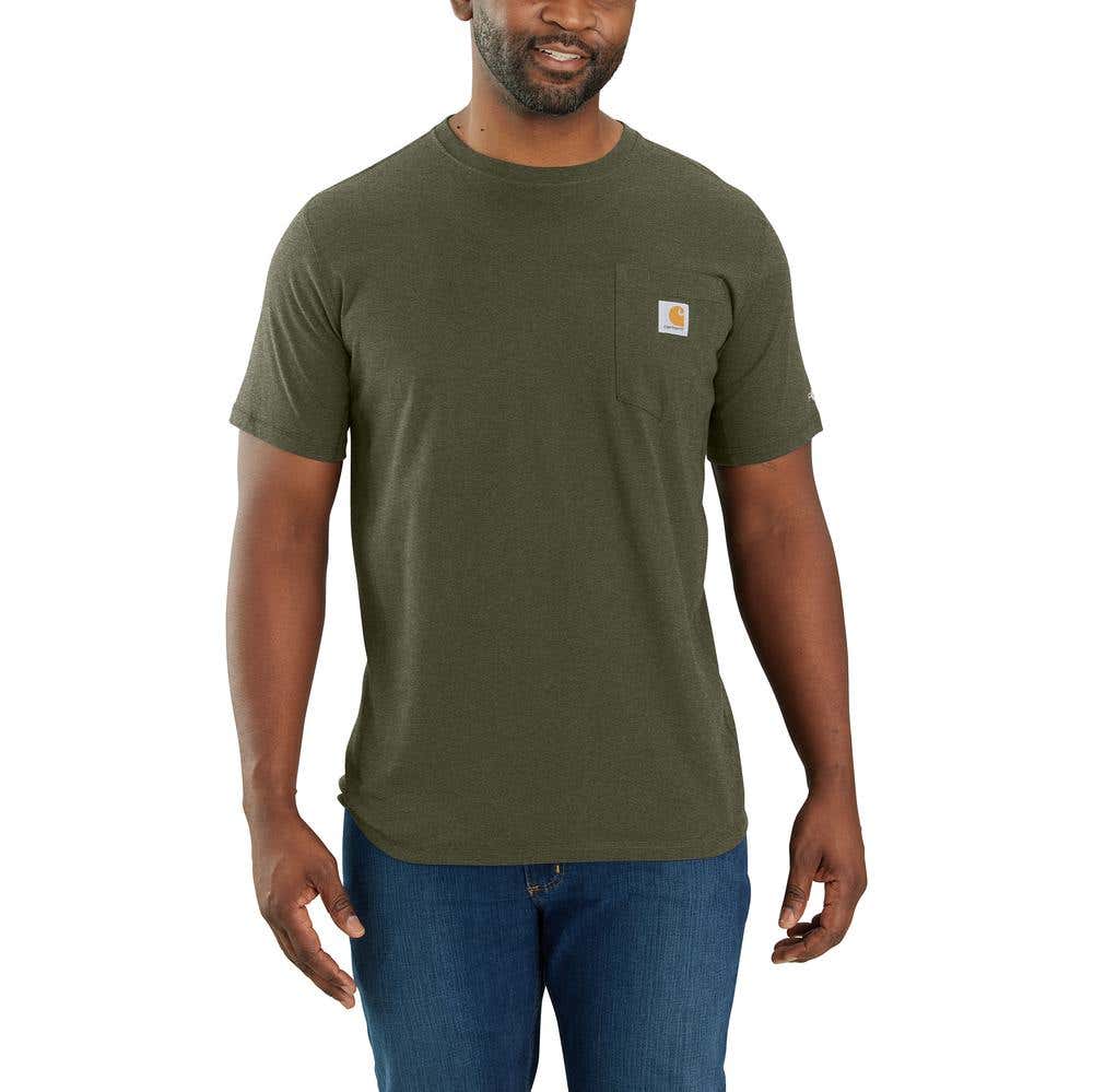 Carhartt Men's Force® Relaxed Fit Short-Sleeve Pocket T-Shirt, Basil Heather,