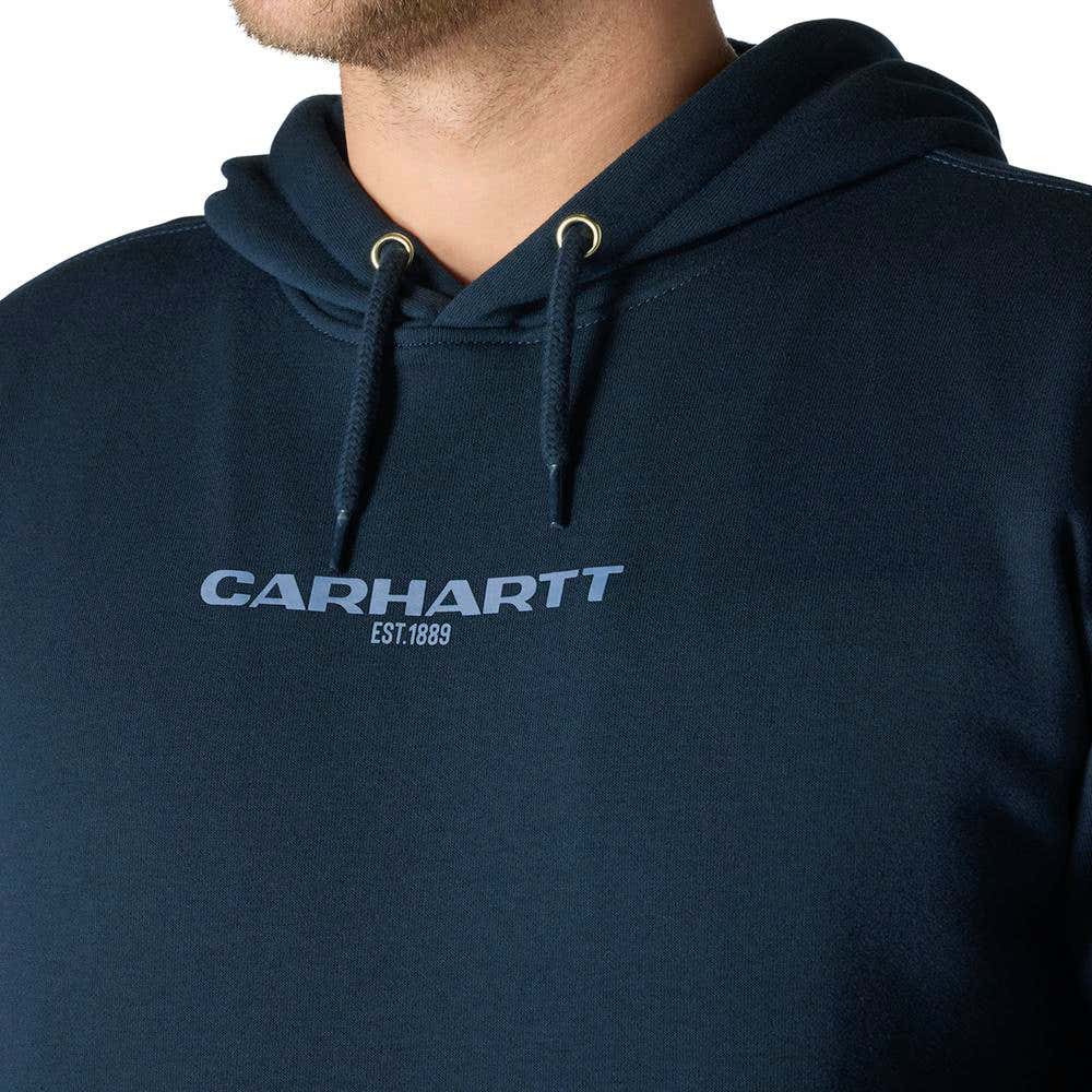 Carhartt Men's Rain Defender Loose Fit Midweight 1889 Graphic Sweatshirt, New Navy, M