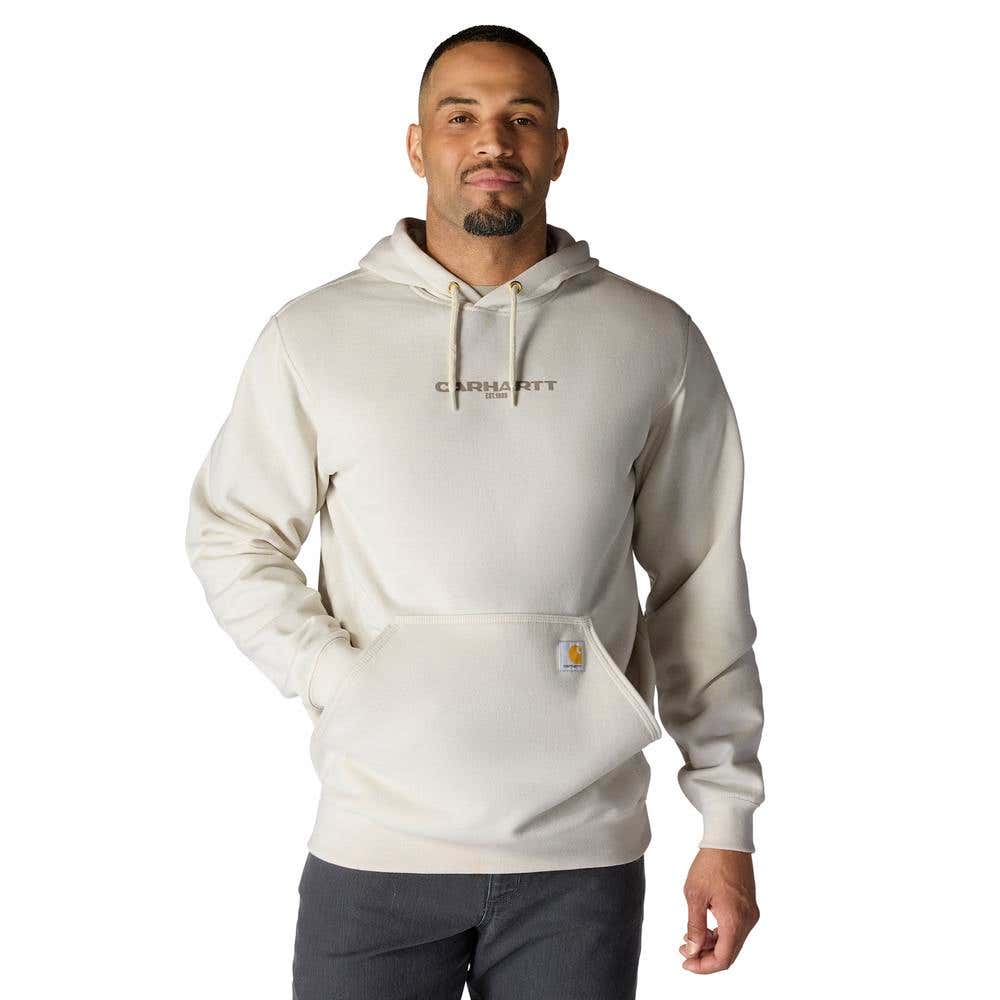 Carhartt Men's Rain Defender Loose Fit Midweight 1889 Graphic Sweatshirt, Malt, L