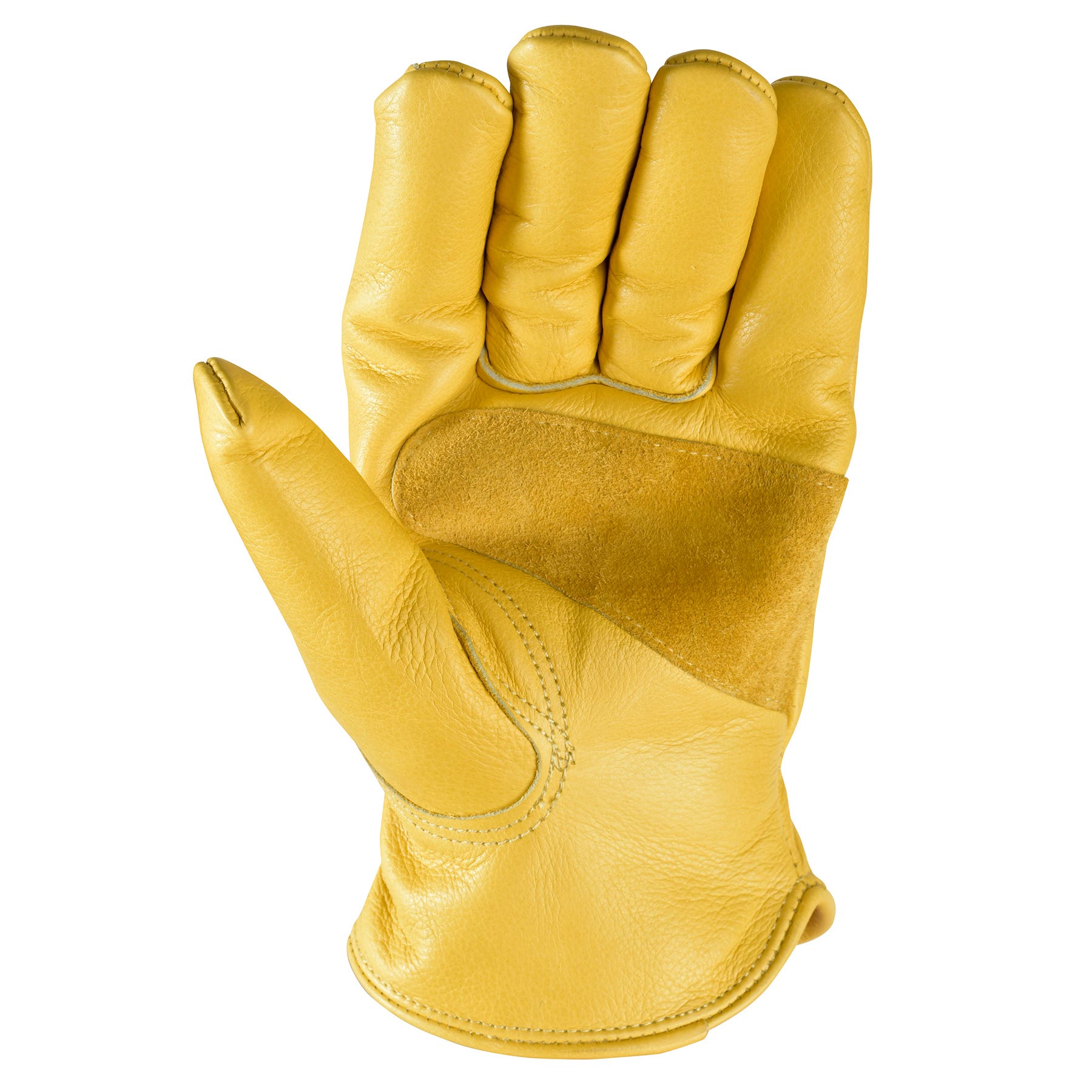 Men's Cowhide Full Leather Slip-On Winter Work Gloves, 2XL