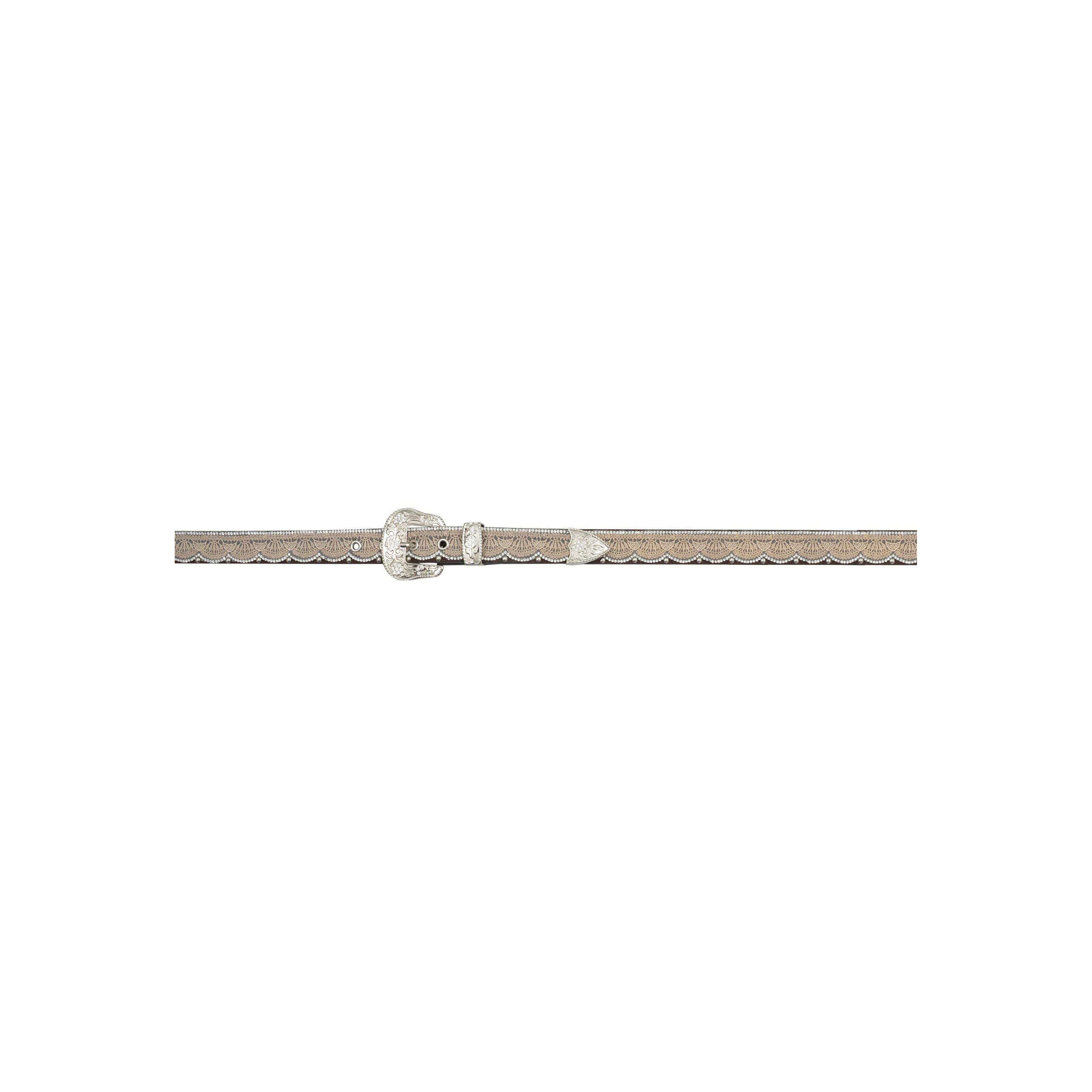 Angel Ranch Fashion Belt, Girl's, XL, Silver Buckle, Leather, Brown