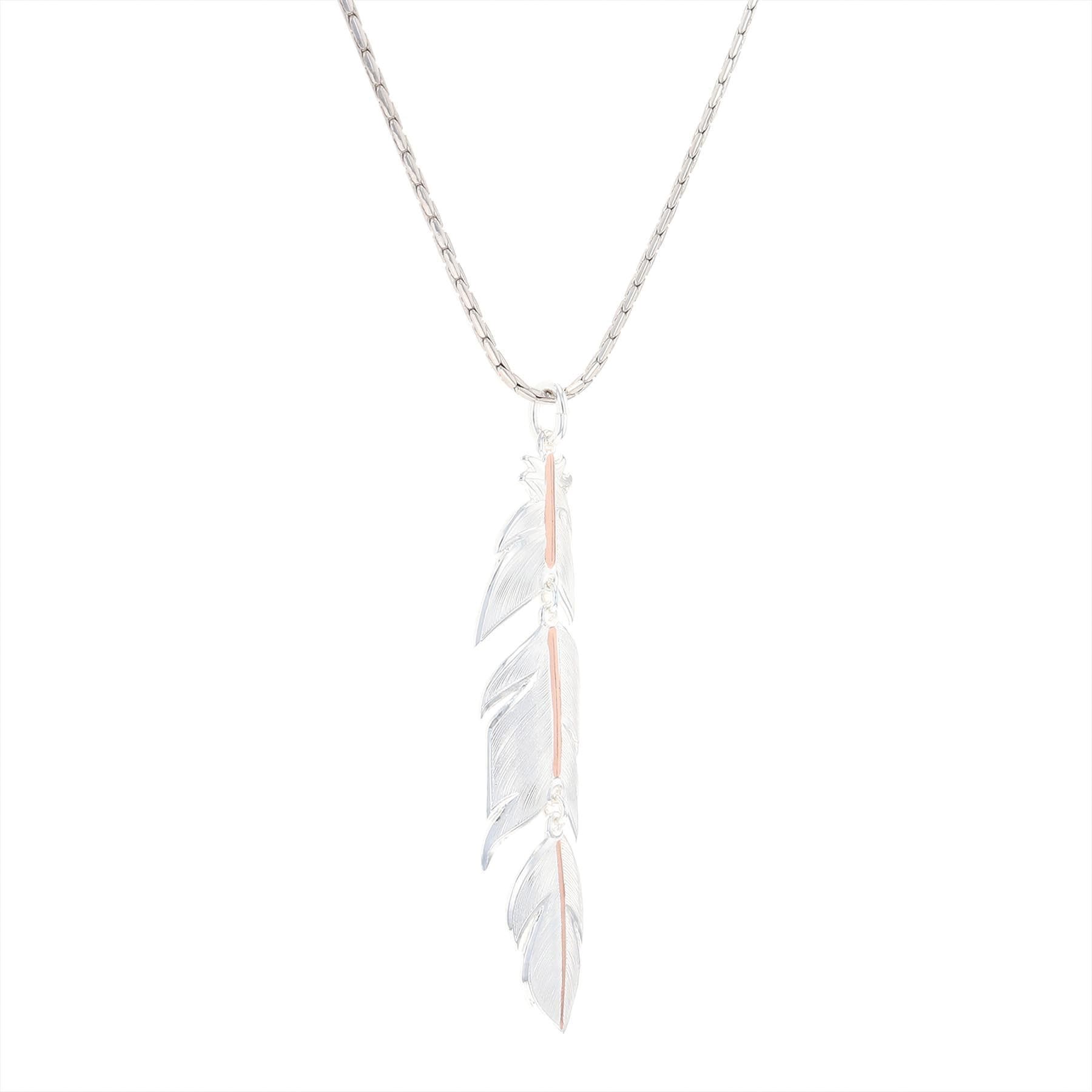 Montana Silversmiths Rose Gold Plume Feather Necklace