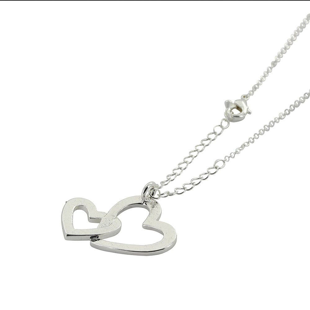Montana Silversmiths Double Heart with Crystal Necklace