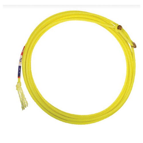 Classic Heel Rope, 3/8 in Dia, 35 ft L, Medium Rope, Poly, Yellow