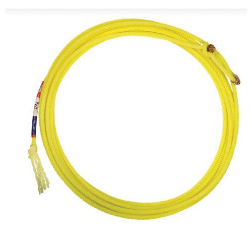 Classic Heel Rope, 3/8 in Dia, 35 ft L, Medium Soft Rope, Poly, Yellow