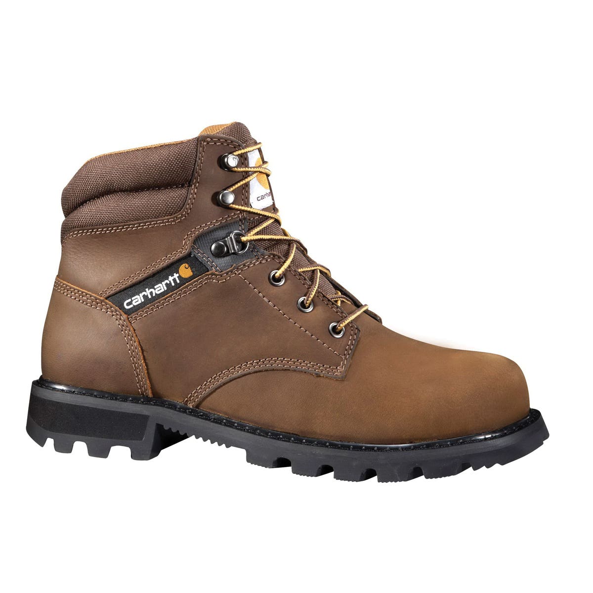Carhartt Work Boots, 14, M W, Dark Brown Oil Tanned, Leather Upper, Lace-Up Closure