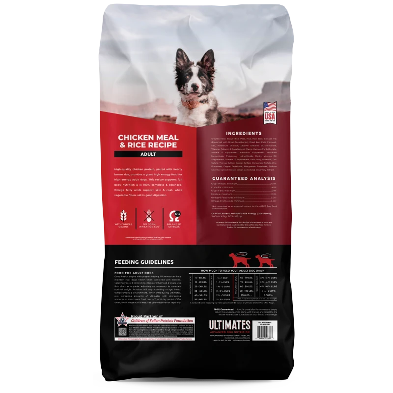 Pro Pac Ultimates Adult Dog Food Chicken Meal and Rice 25 lb