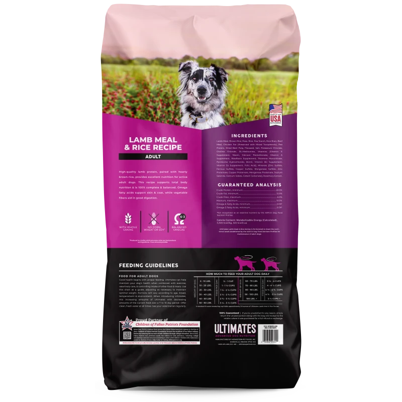 Pro Pac Ultimates Lamb and Brown Rice Dog Food 28 lb