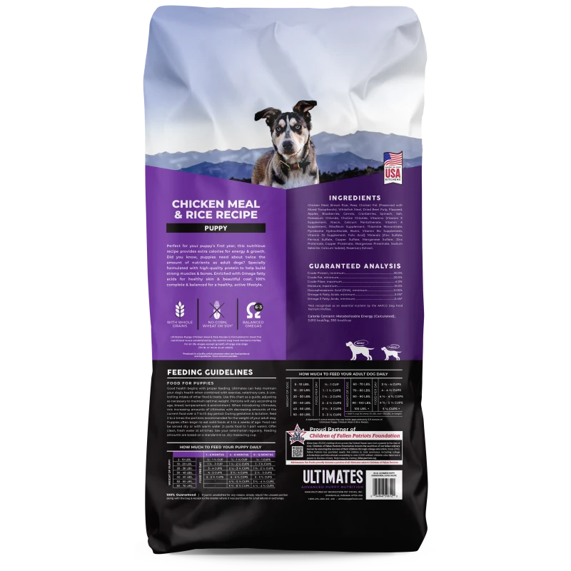 Pro Pac Ultimates Puppy Food Chicken Meal and Rice Dry 28 lb