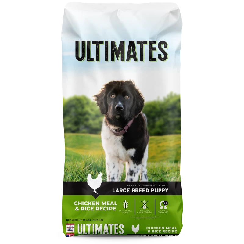 Pro Pac Ultimates Large Breed Puppy Food Chicken Meal and Rice 28 lb