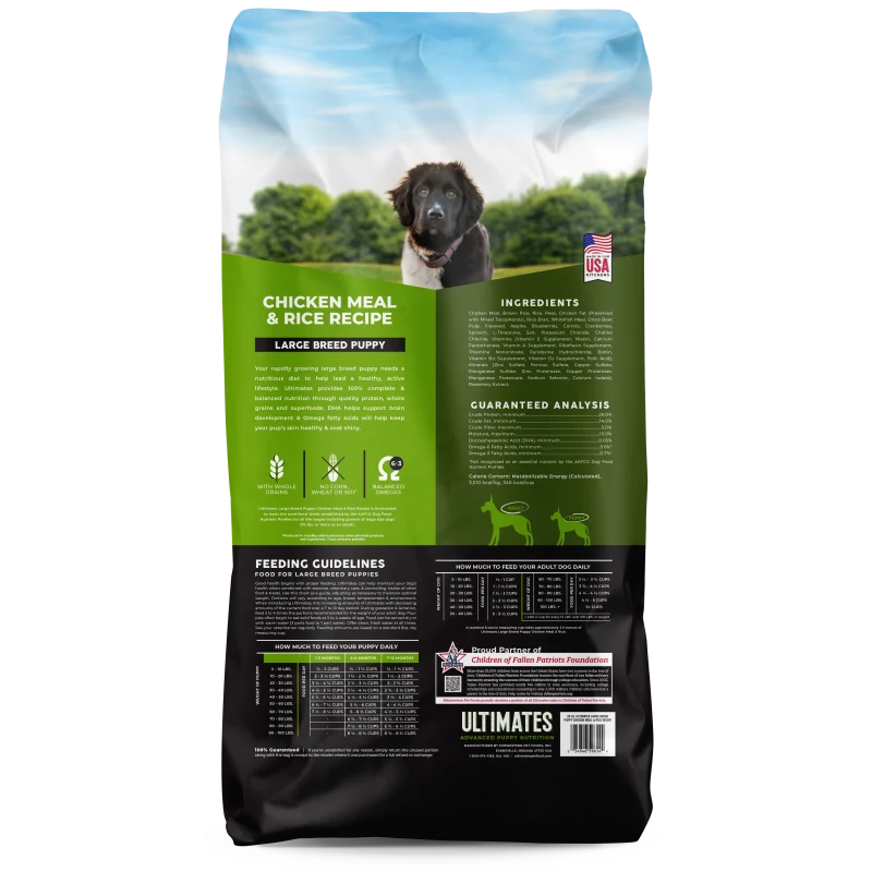 Pro Pac Ultimates Large Breed Puppy Food Chicken Meal and Rice 28 lb