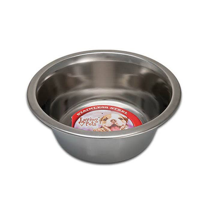 Loving Pets Ruff N' Tuff 7205 Dog Dish, 3 qt Volume, Stainless Steel