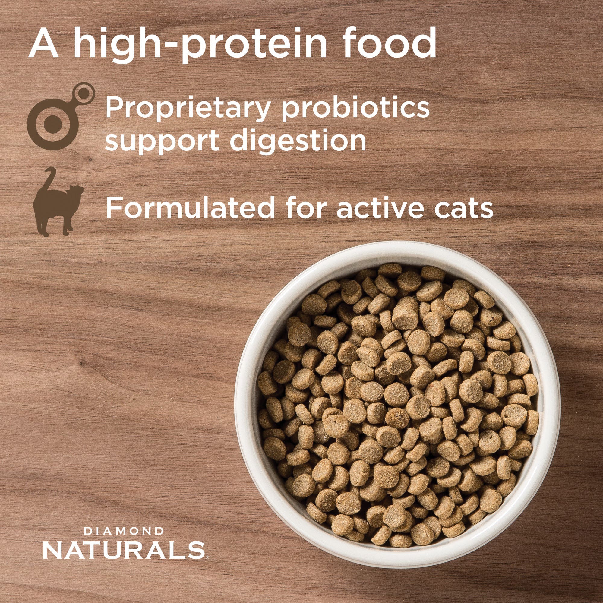 Diamond Naturals Active Cat Chicken Meal & Rice Formula, 18 lb bag