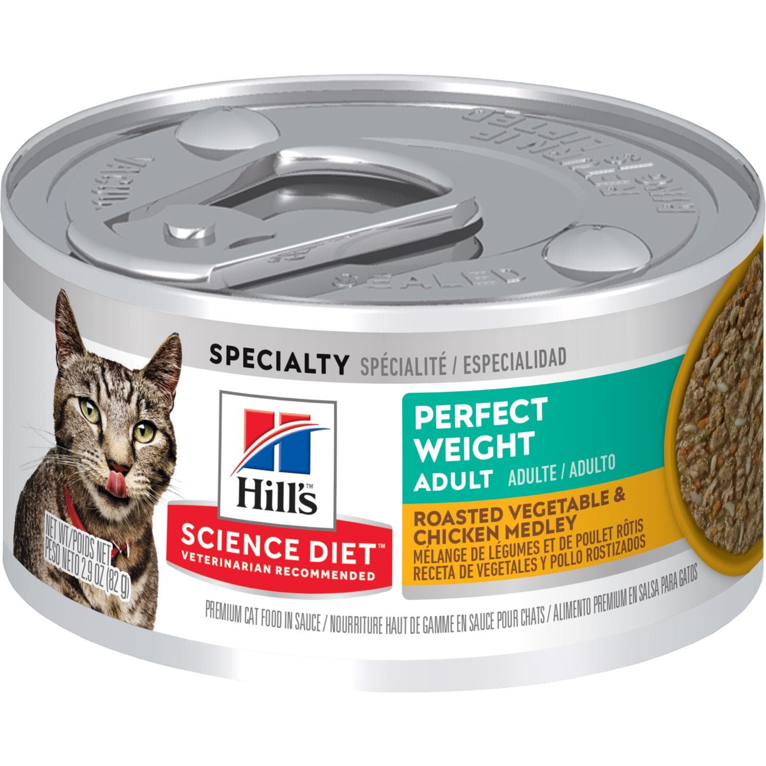 Hill's 10876 Cat Food, Wet, Chicken, Vegetable Flavor, 2.9 oz Can