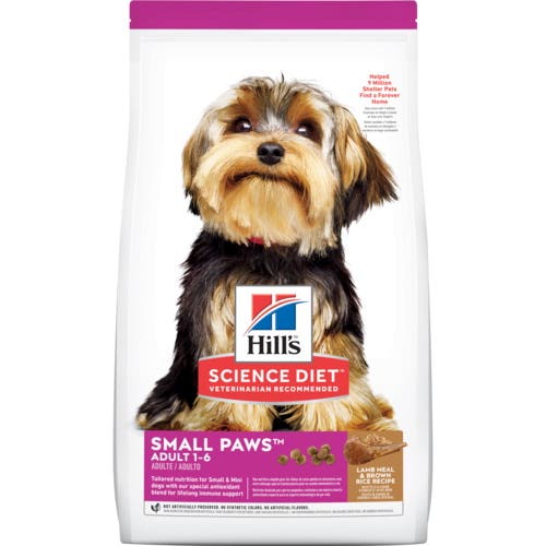 Science Diet Small Paws 2896 Dog Food, S Breed, Dry, Brown Rice, Lamb Flavor, 4.5 lb