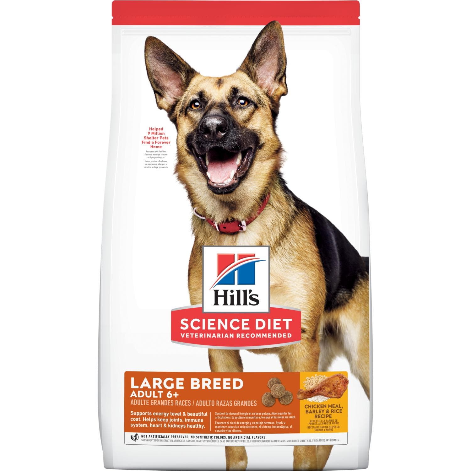 Science Diet 4548 Dog Food, L Breed, Dry, Barley, Chicken, Rice Flavor, 17.5 lb