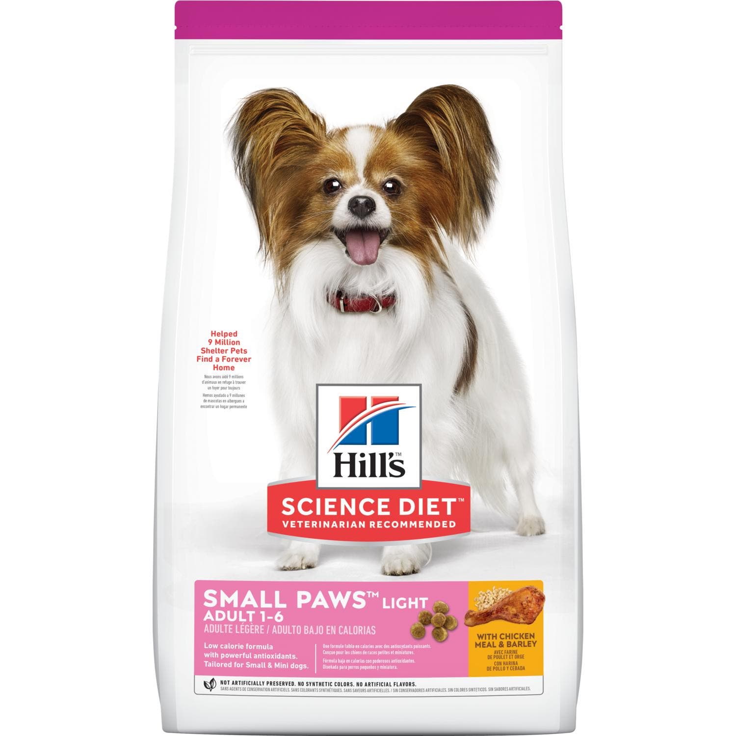 Science Diet Small Paws 9101 Dog Food, S Breed, Dry, Barley, Chicken Flavor, 15.5 lb