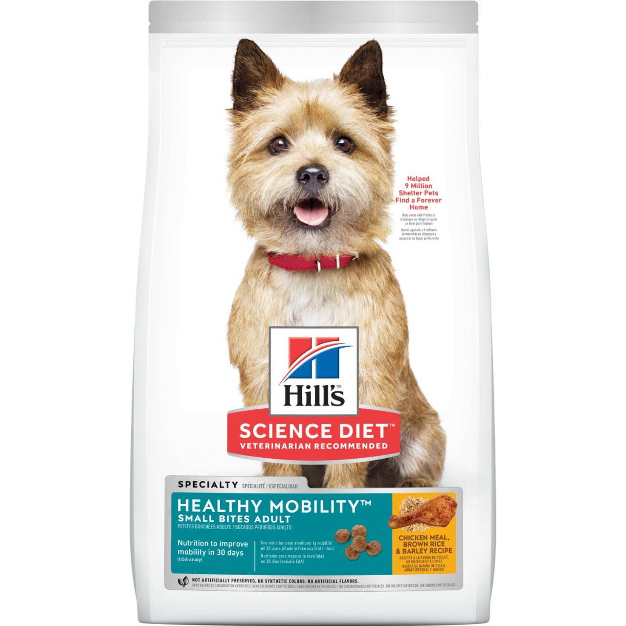 Science Diet Healthy Mobility 9239 Dog Food, S Breed, Dry, Chicken, Rice Flavor, 15.5 lb